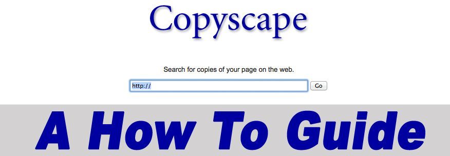 Copyscape Search Bar