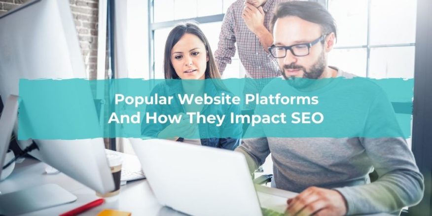 Small business owners work on their website