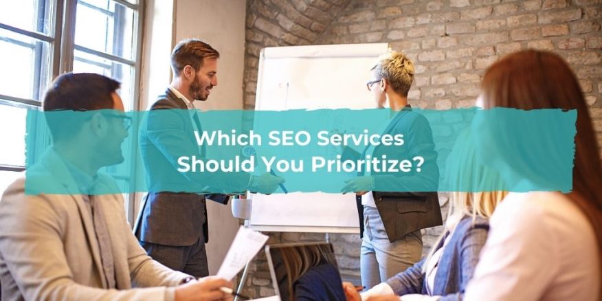 A group of marketers meets to discuss search engine optimization efforts