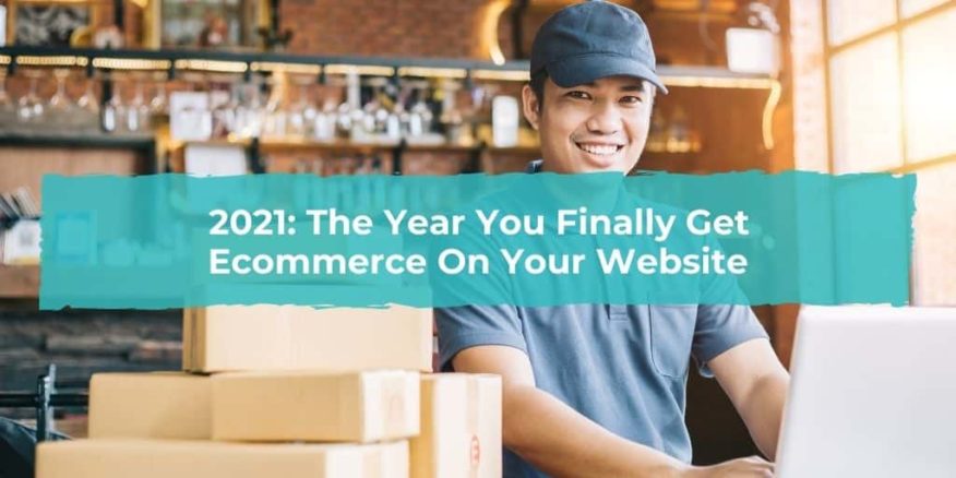 A business owner checks his website for ecommerce orders